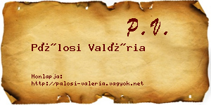 Pálosi Valéria névjegykártya