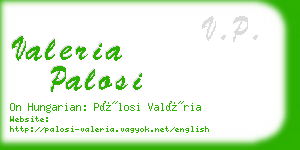 valeria palosi business card